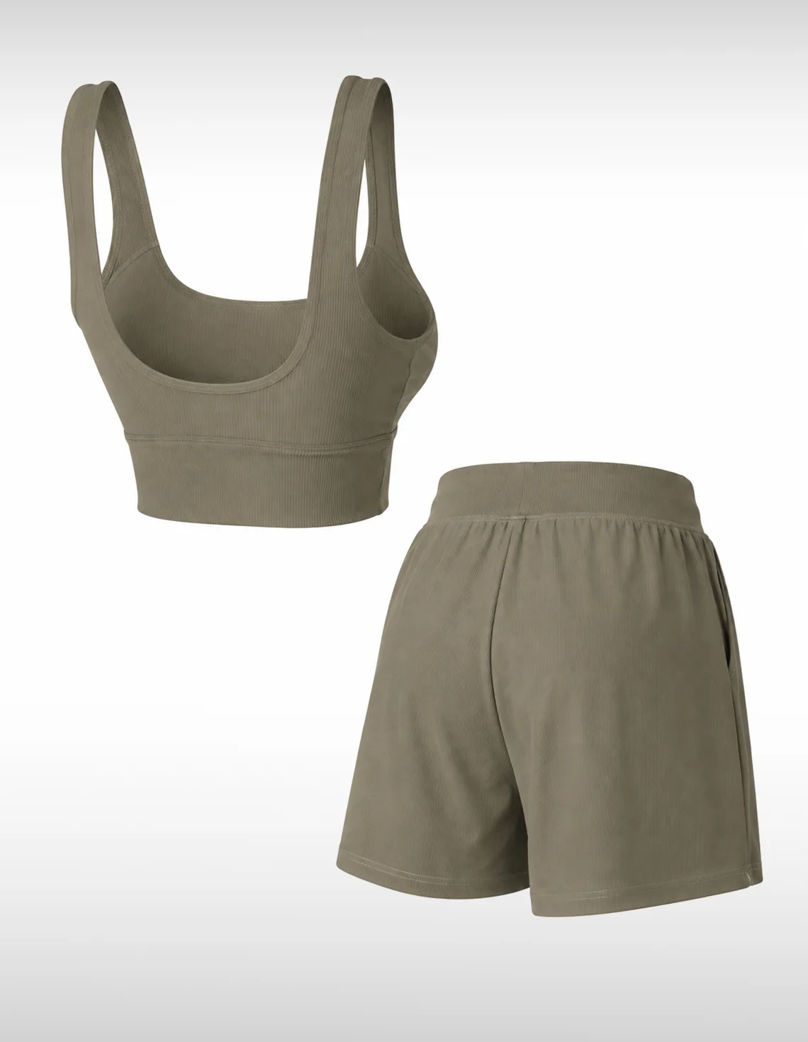 ست نیم تنه و شورتک ورزشی زنانه بدون برند Active Charm W
